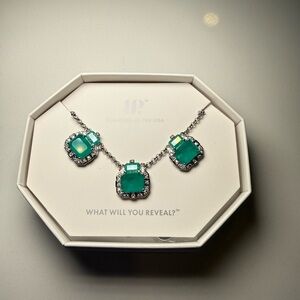Bomb Party Forever Your Muse Brazilian Emerald/Rhodium Necklace